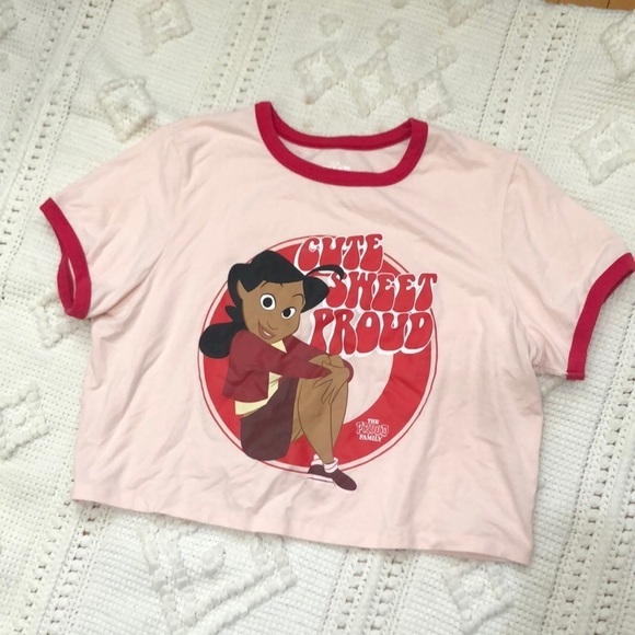 Target Tops - The Proud Family Penny Proud Raglan Cropped Boxy Short Sleeve Tee T-Shirt XL